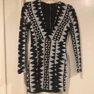 Black and white , maxi tunic dress
